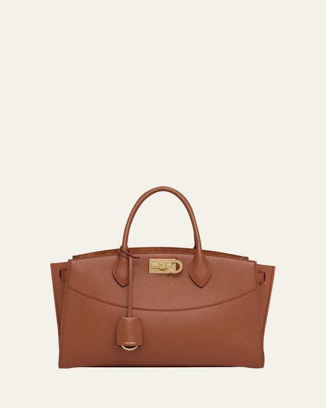 The New Studio Soft Leather Top-Handle Bag
